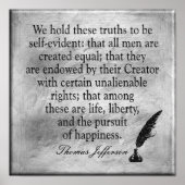 Life Liberty Happiness - Jefferson quote - print (Voorkant)