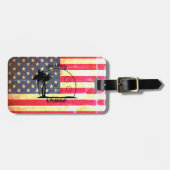 Life Liberty & Pickleball Flag Bag Label Bagagelabel (Voorkant horizontaal)