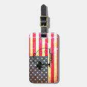 Life Liberty & Pickleball Flag Bag Label Bagagelabel (Voorkant verticaal)