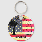 Life Liberty & Pickleball USA Sleutelhanger (Voorkant)