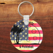 Life Liberty & Pickleball USA Sleutelhanger (Voorkant)