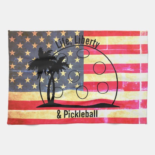 Life Liberty & Pickleball USA Theedoek (Horizontaal)
