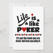 Life like Poker-uitnodiging Kaart (Voorkant)