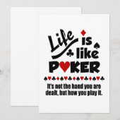 Life like Poker-uitnodiging Kaart (Voorkant / Achterkant)