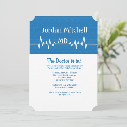 Life Line Medical Afstuderen Uitnodiging (Staand voorkant)