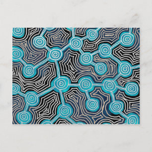 Life Lines Aboriginal style abstract patroon Briefkaart
