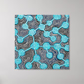 Life Lines Aboriginal style abstract patroon Canvas Afdruk (Voorkant)