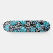 Life Lines Aboriginal style abstract patroon Persoonlijk Skateboard (Horizontaal)