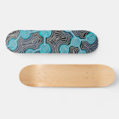 Life Lines Aboriginal style abstract patroon Persoonlijk Skateboard (Horizontaal)