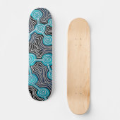 Life Lines Aboriginal style abstract patroon Persoonlijk Skateboard (Voorkant)