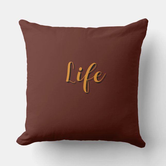  Life Logo Dk Brown      Kussen (Voorkant)