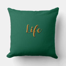 Life Logo Dk Groen Kussen