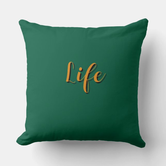  Life Logo Dk Groen     Kussen (Voorkant)