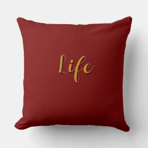  Life Logo Dk Red      Kussen