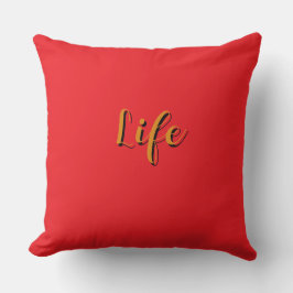 Life Logo Rood Kussen