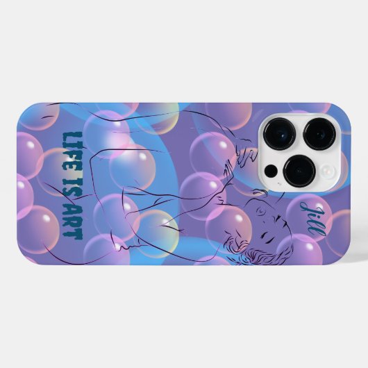 Life Love Artsy iPhone Hoesje (Achterkant horizontaal)