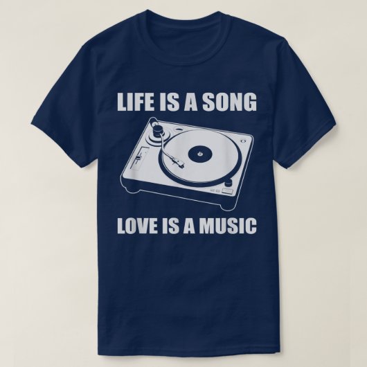 Life Love Music Song Enthusiast T-shirt (Design voorkant)