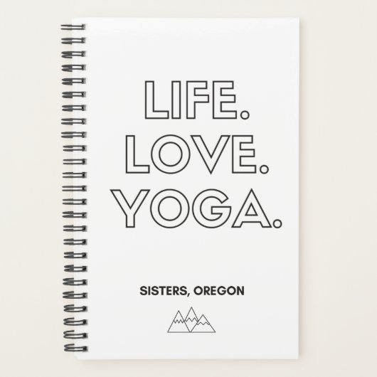 Life.Love.Yoga. Spiralen notitieboek (Voorkant)