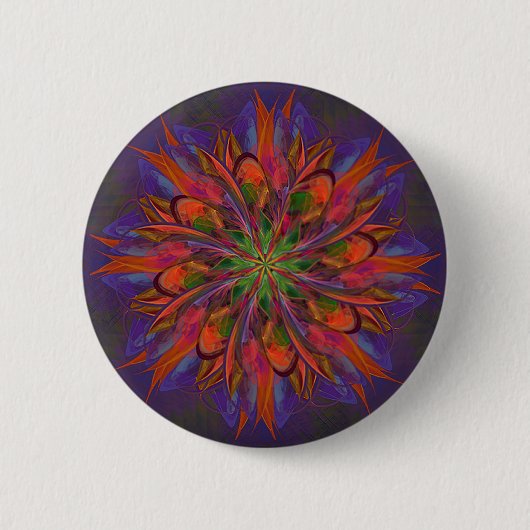 Life Mandala Ronde Button 5,7 Cm (Voorkant)