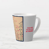 Life mantra en bloemen latte mok (Rechterhoek)