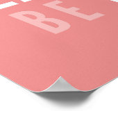 LIFE MANTRA positief modern typografie vet koraal Poster (Hoek)