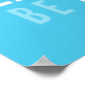 LIFE MANTRA positieve moderne typografie aquablauw Poster (Hoek)