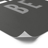 LIFE MANTRA positieve moderne typografie donkergri Poster (Hoek)