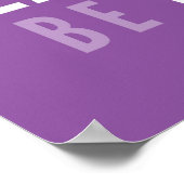 LIFE MANTRA positieve moderne typografie paars Poster (Hoek)