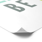 LIFE MANTRA QUOTE positieve typografie pastelkleur Poster (Hoek)