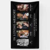 Life Mijlpalen 5-Foto Collage begrafenis / Memoria Spandoek (Verticaal)