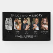 Life Mijlpalen 5-Foto Collage begrafenis / Memoria Spandoek (Horizontaal)