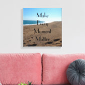 Life Moments Quote Uitgerekte Canvas Print (Insitu (Woonkamer))