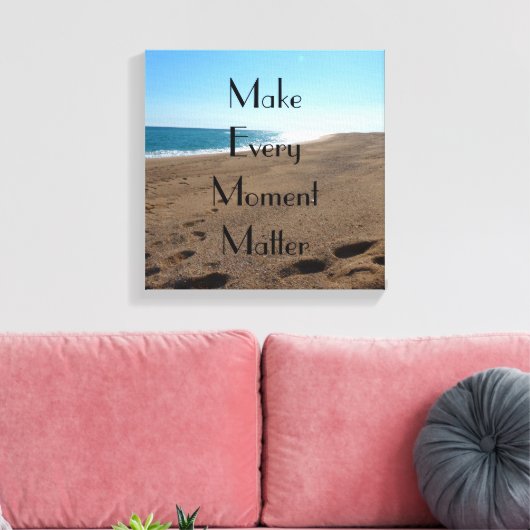 Life Moments Quote Uitgerekte Canvas Print (Insitu (Woonkamer))