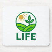 LIFE Mousepad – Eco-vriendelijk Natuur Ontwerp voo Muismat (Voorkant)