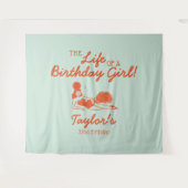 Life of a Birthday Girl Party Backdrop Wandkleed (Voorkant (horizontaal))