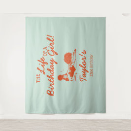 Life of a Birthday Girl Party Backdrop Wandkleed