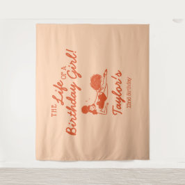 Life of a Birthday Girl Party Backdrop Wandkleed