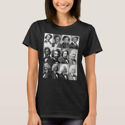 Life Of Frederick Douglass Shirt-Retro Black Histo T-shirt (Voorkant)