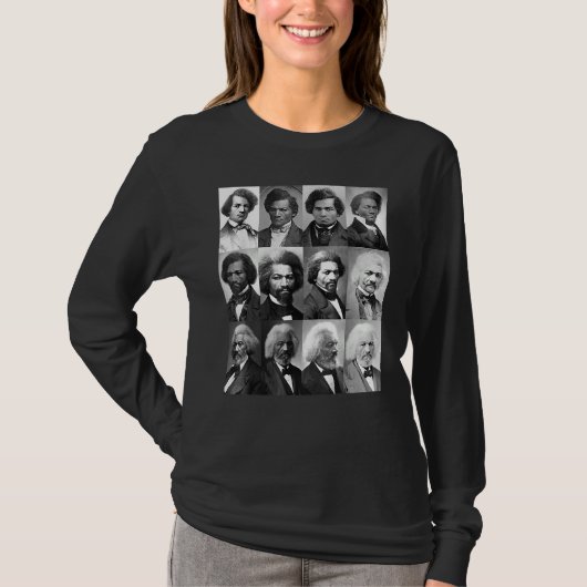 Life Of Frederick Douglass Shirt-Retro Black Histo T-shirt (Voorkant)