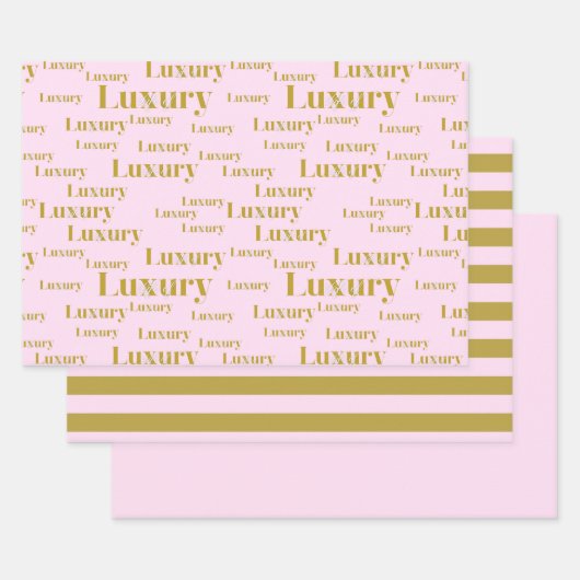 Life of Luxury Wrapping Sheet Set van 3 Inpakpapier Vel (Set)