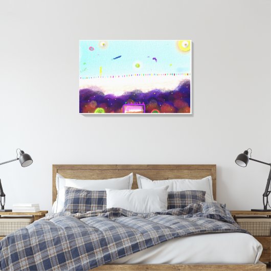 Life on Another Planet Canvas Afdruk (Insitu (Slaapkamer))