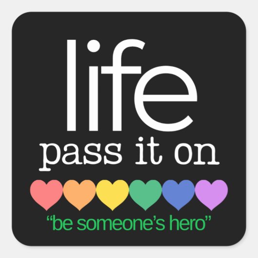 Life Organ Donor Awareness Stickers (Voorkant)