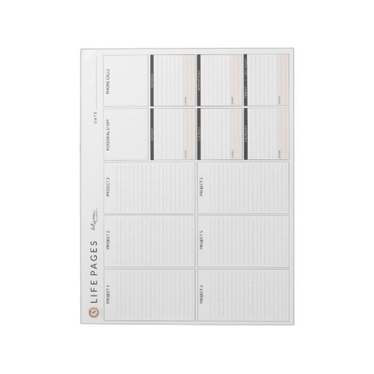 LIFE PAGINA Planner by between Carpools Notitieblok (Linkerzijde)