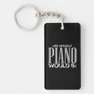 Life Piano Pianist Speler Muzikant Toetsenbord Sleutelhanger