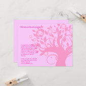 Life Pink Bat Mitzvah Project Card Kaart (Voorkant / Achterkant in situ)