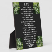LIFE poem Fotoplaat (Zijkant)