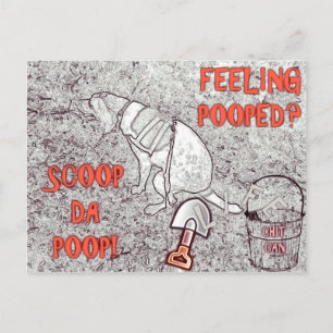 Life Pooper Scooper Briefkaart