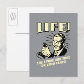 Life: Poor Subsitute For Video Games Briefkaart (Voorkant / Achterkant)