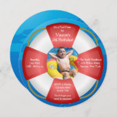 Life Preserver foto uitnodiging (Voorkant / Achterkant)