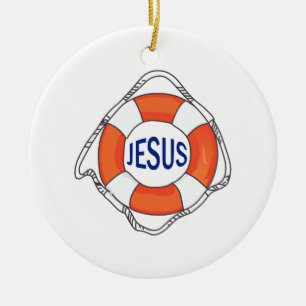 LIFE PRESERVER JESUS KERAMISCH ORNAMENT
